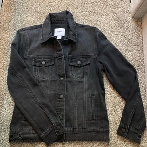 Size SMFaux distressed Black Old Navy Jean Jacket